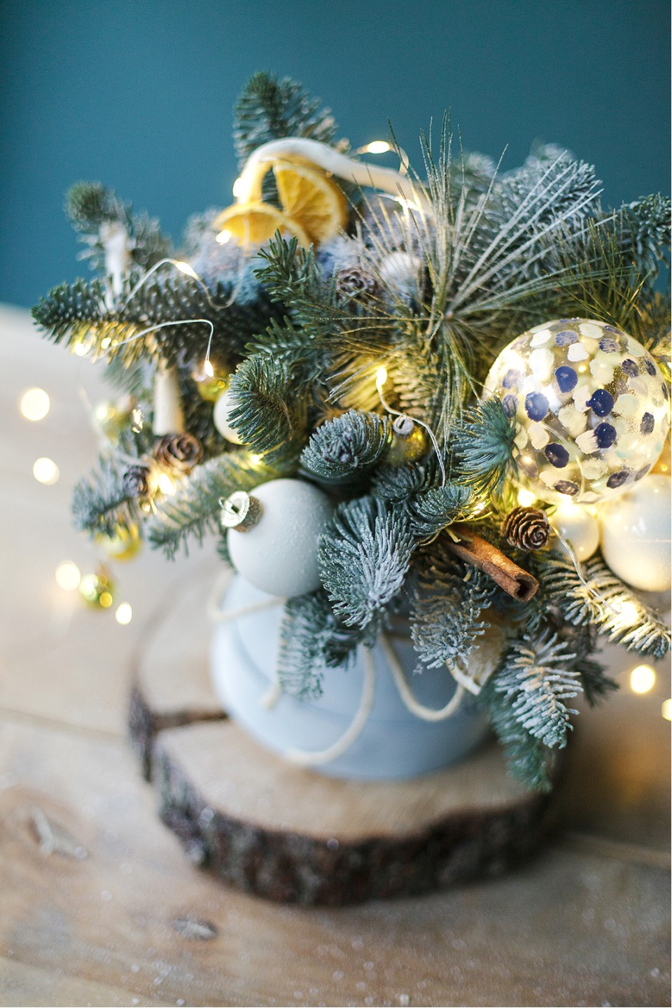 Композиция новогодняя Сияние - подарочное оформление