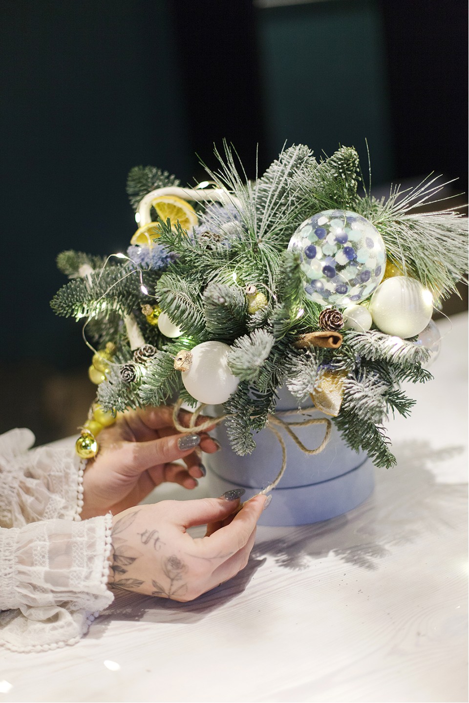 Композиция новогодняя Сияние - быстрая доставка в Минске