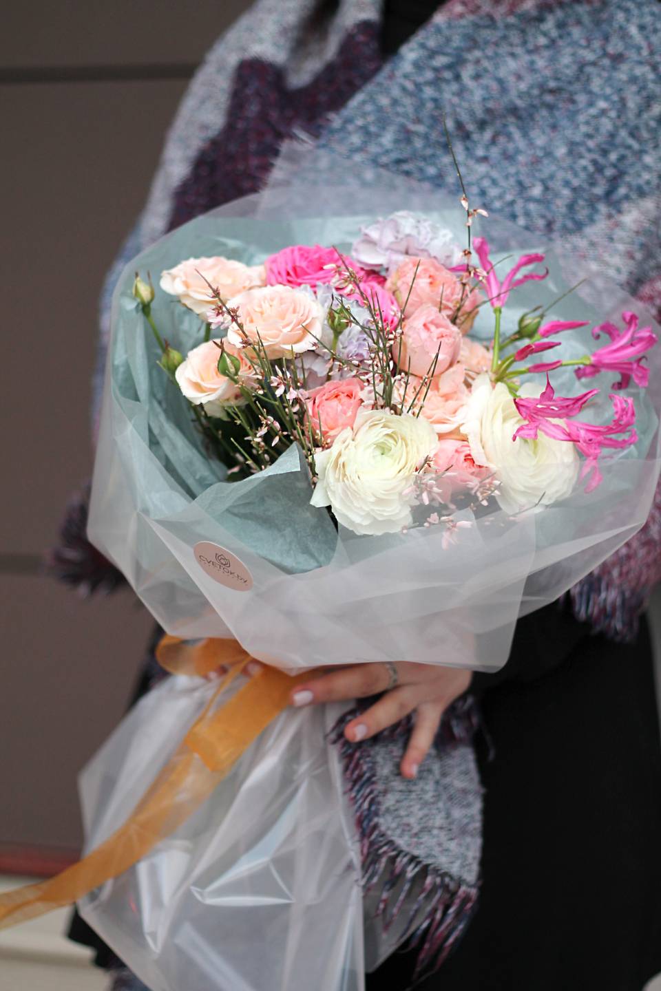 Букет Мирали - с добавлением зелени