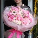 Букет Малиновый Джем - подарочное оформление - миниатюра