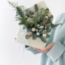 Конверт Зимний Праздник - с добавлением зелени - миниатюра 