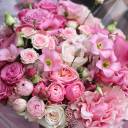 Букет Малиновый Джем - с добавлением зелени - миниатюра 