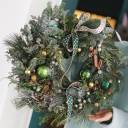 Венок новогодний Изумруд - для женщины/молодой пары - миниатюра