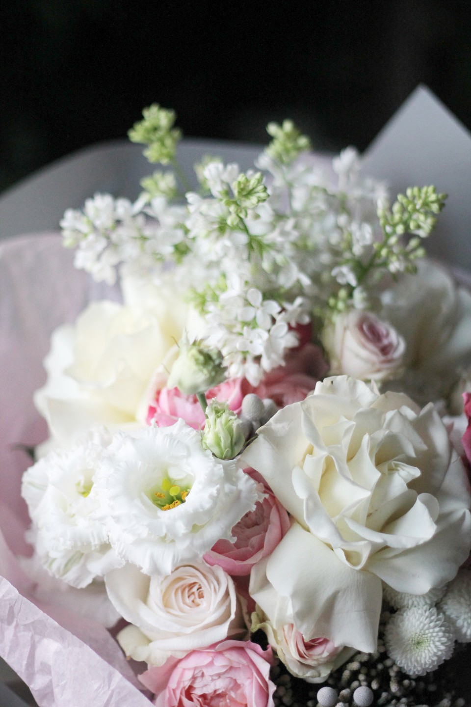 Букет Ализия - с добавлением зелени