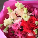 Букет Малиновое вино - с добавлением зелени - миниатюра 