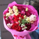 Букет Малиновое вино - подарочное оформление - миниатюра