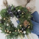 Венок новогодний Черный Лес - быстрая доставка в Минске - миниатюра