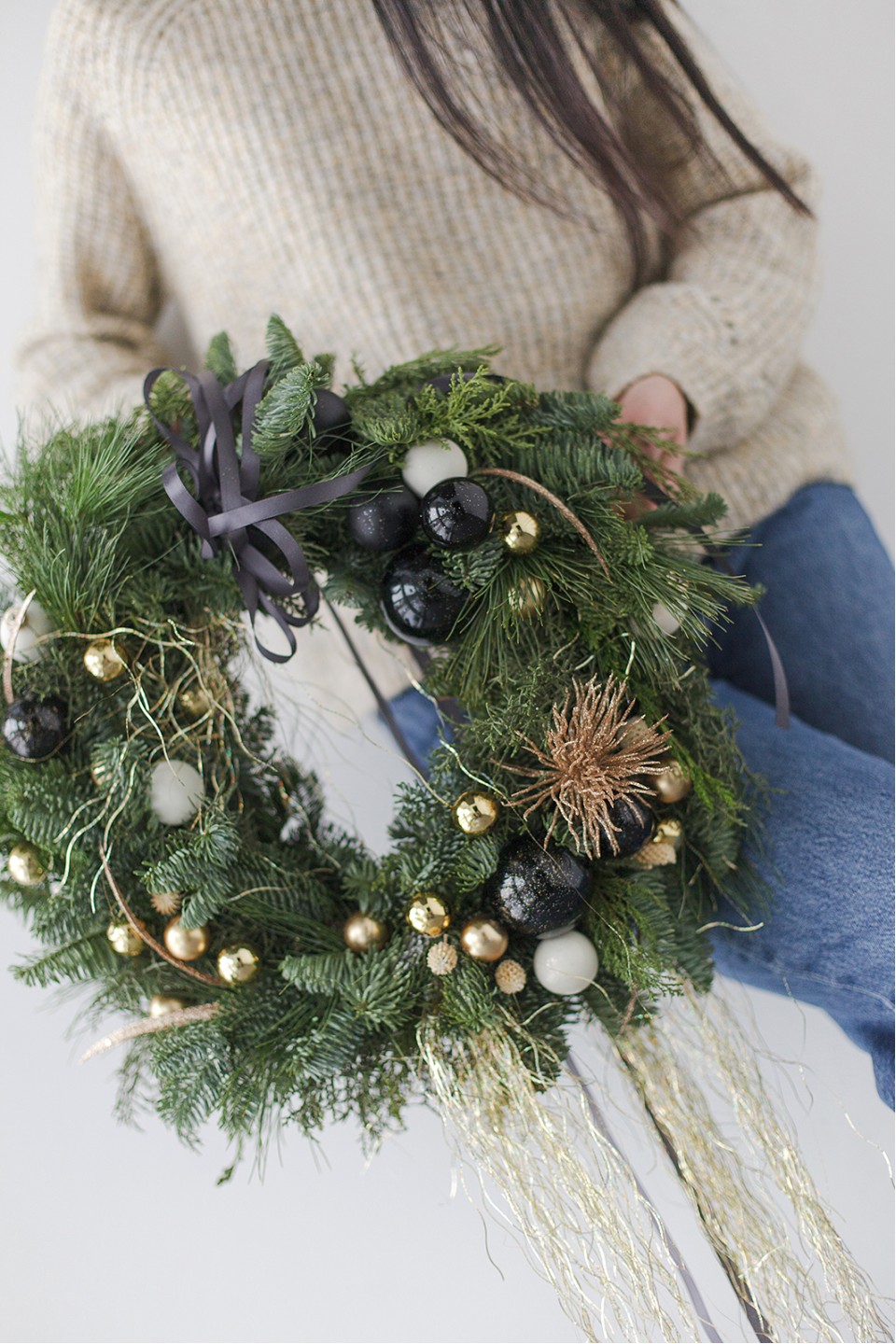 Венок новогодний Черный Лес - быстрая доставка в Минске
