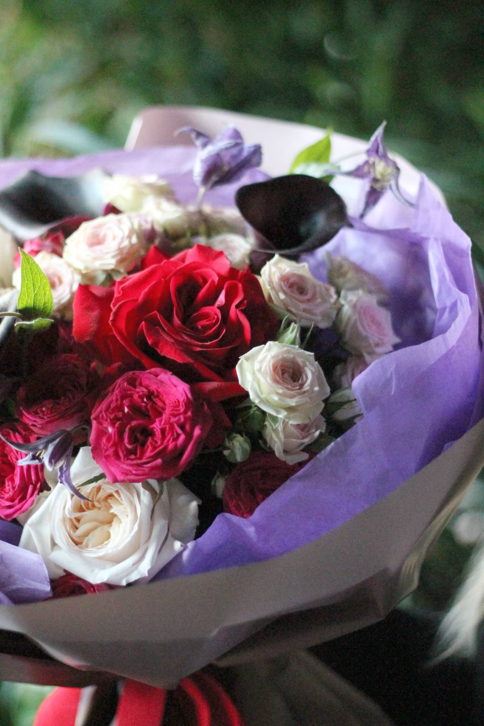 Букет Дэймос - с добавлением зелени