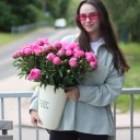 Пион розовый садовый - подарочное оформление - миниатюра