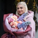 Букет Дарина - с добавлением зелени - миниатюра 