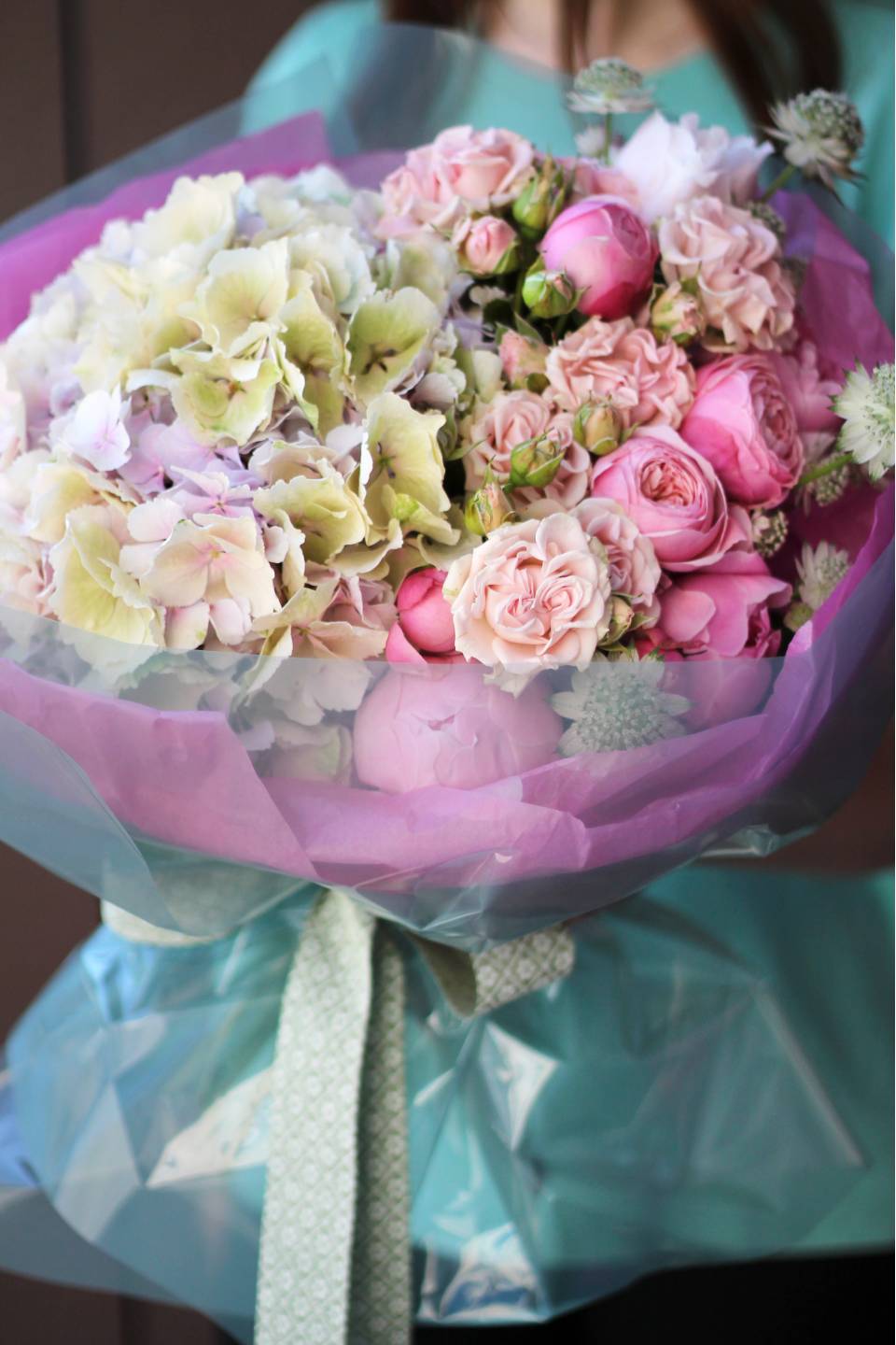 Букет Сальвиния - с добавлением зелени