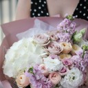 Букет Алтея - с добавлением зелени - миниатюра 