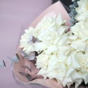 Букет Дымчатый Белый - подарочное оформление - миниатюра