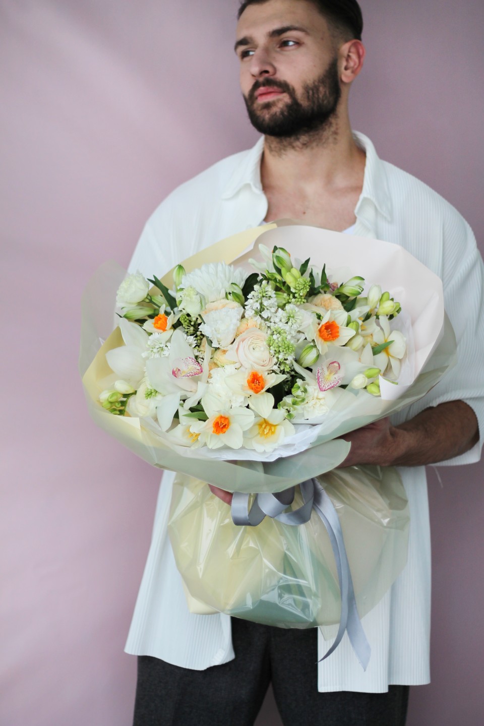 Букет Песня Лета - с добавлением зелени