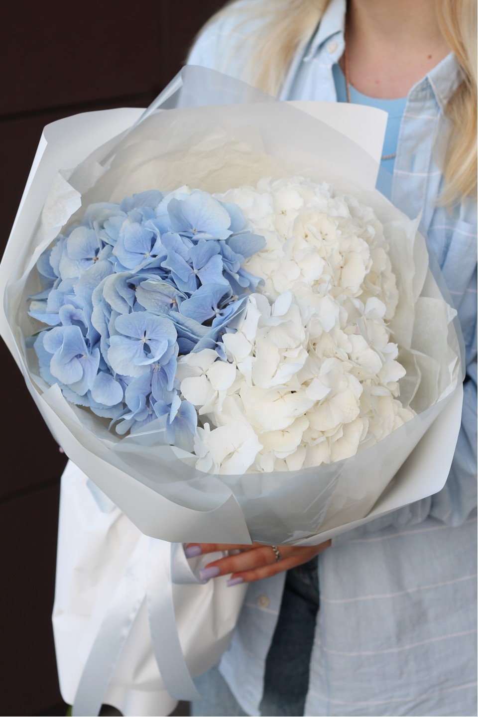 Букет гортензий Блюз