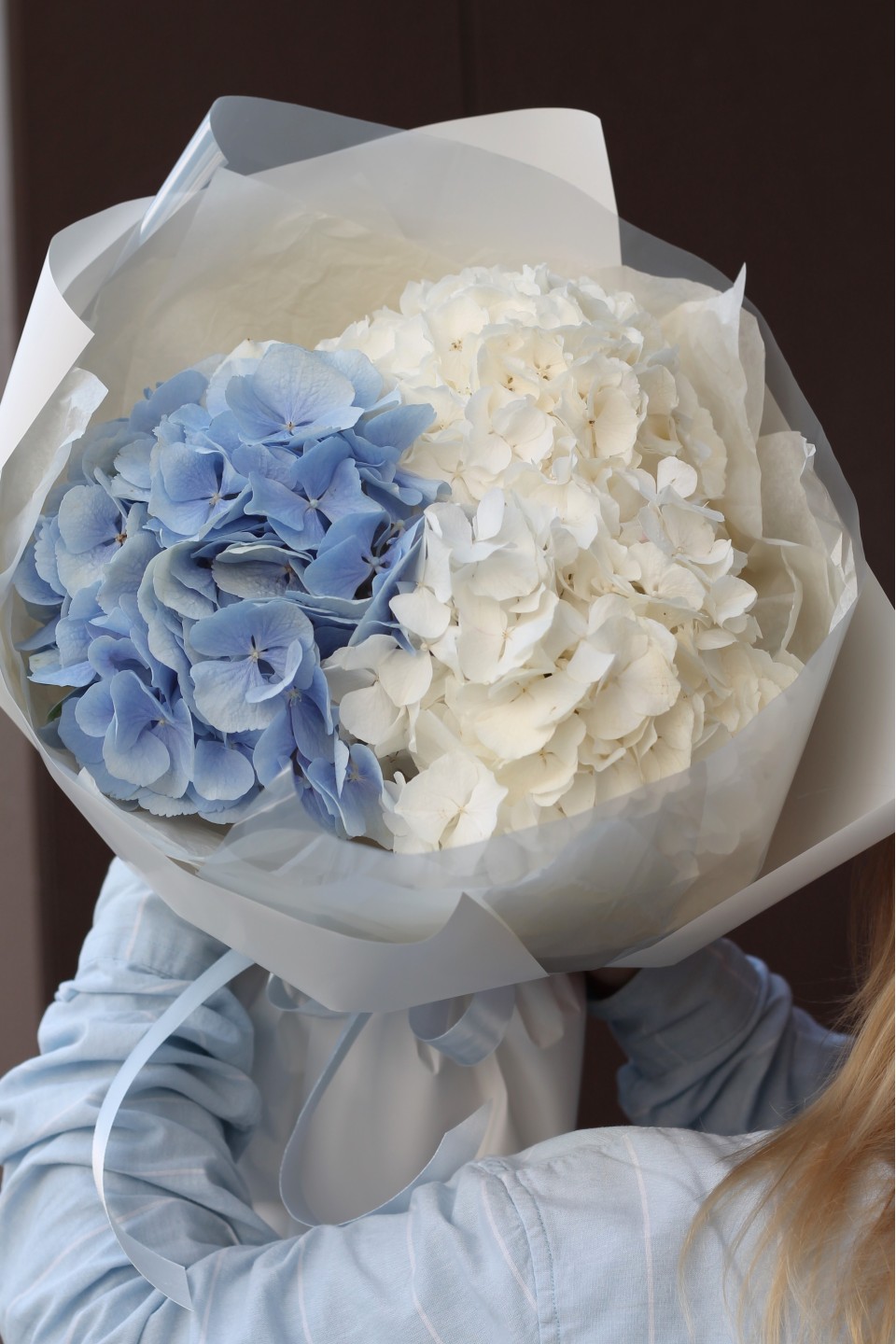 Букет гортензий Блюз - с доставкой по Минску