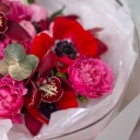 Букет Отважный мак - подарочное оформление - миниатюра