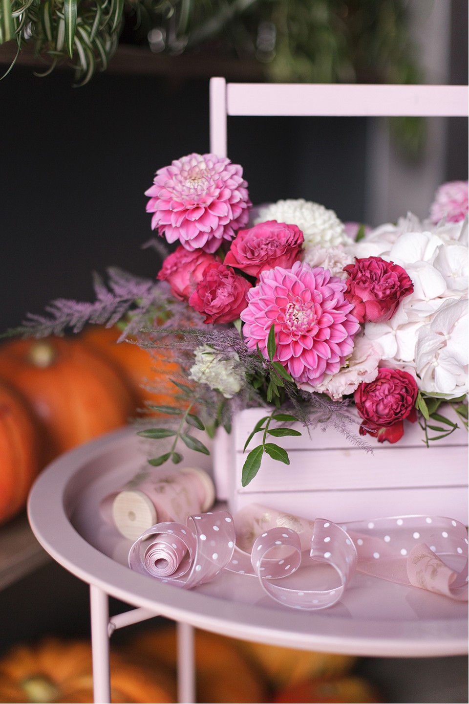 Композиция Малиновый десерт - подарочное оформление