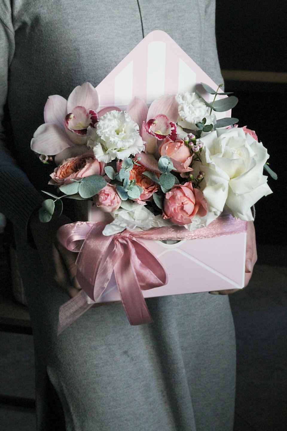 Конверт История любви - с добавлением зелени