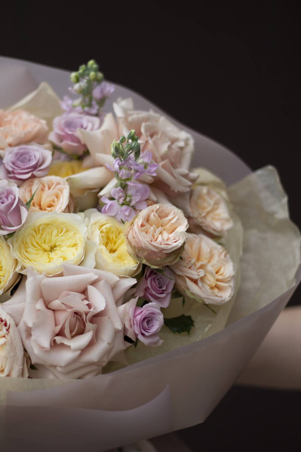 Букет  Теплый июль - с добавлением зелени