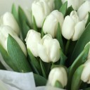 Букет Белый Шепот - с добавлением зелени - миниатюра 