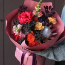 Букет Любовь - с добавлением зелени - миниатюра 