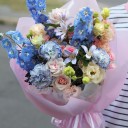 Букет Сью - с добавлением зелени - миниатюра 