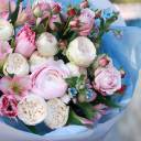 Букет Рейчел - с добавлением зелени - миниатюра 