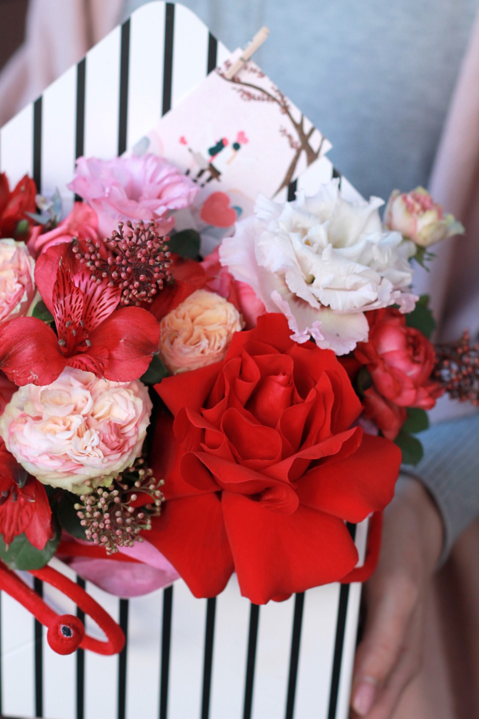 Конверт Вуалетка - с добавлением зелени