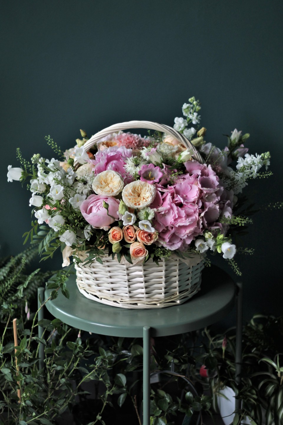 Композиция Летний сад - с добавлением зелени