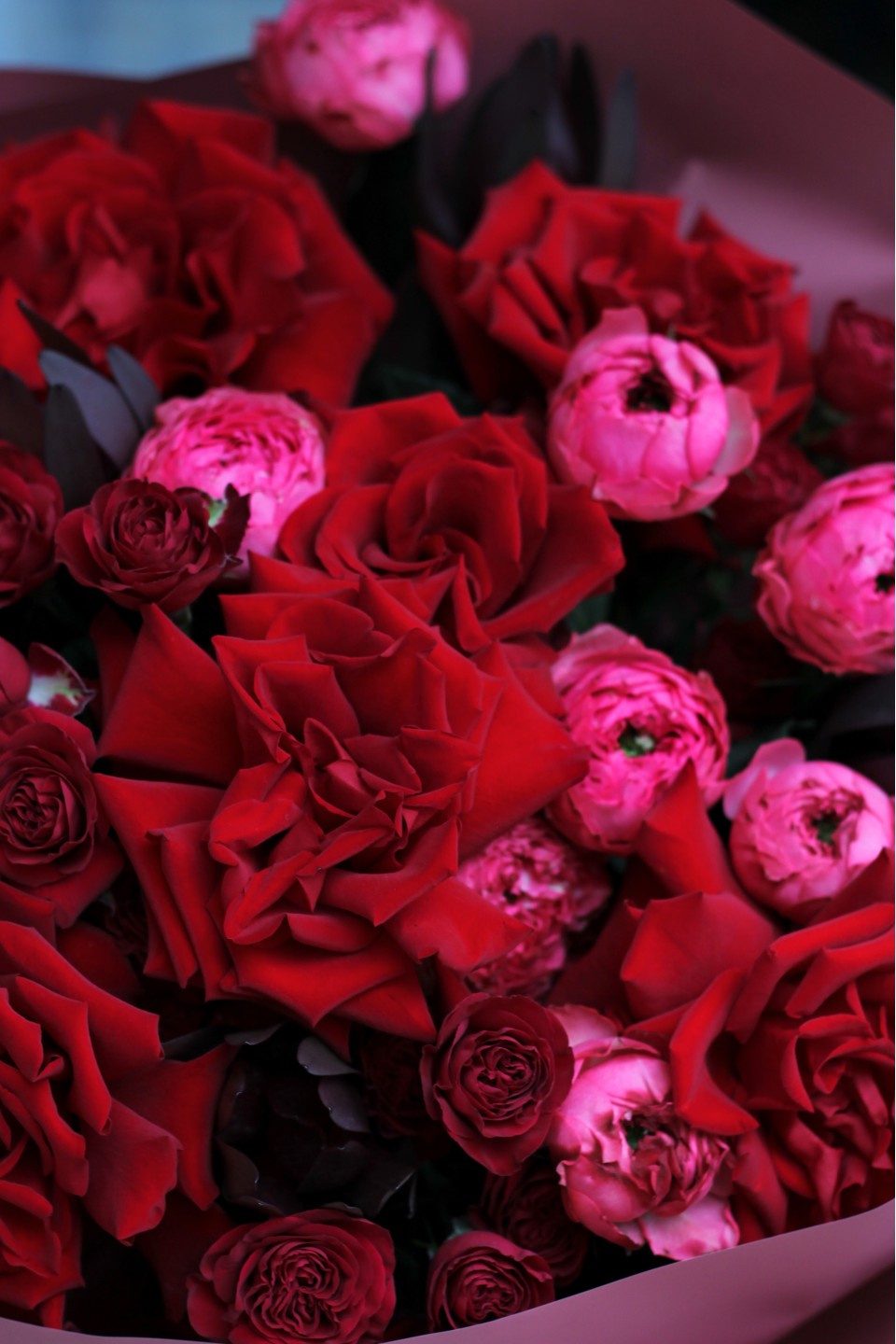 Букет Эмбер - с добавлением зелени