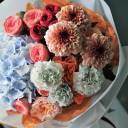 Букет Рандеву - с добавлением зелени - миниатюра 