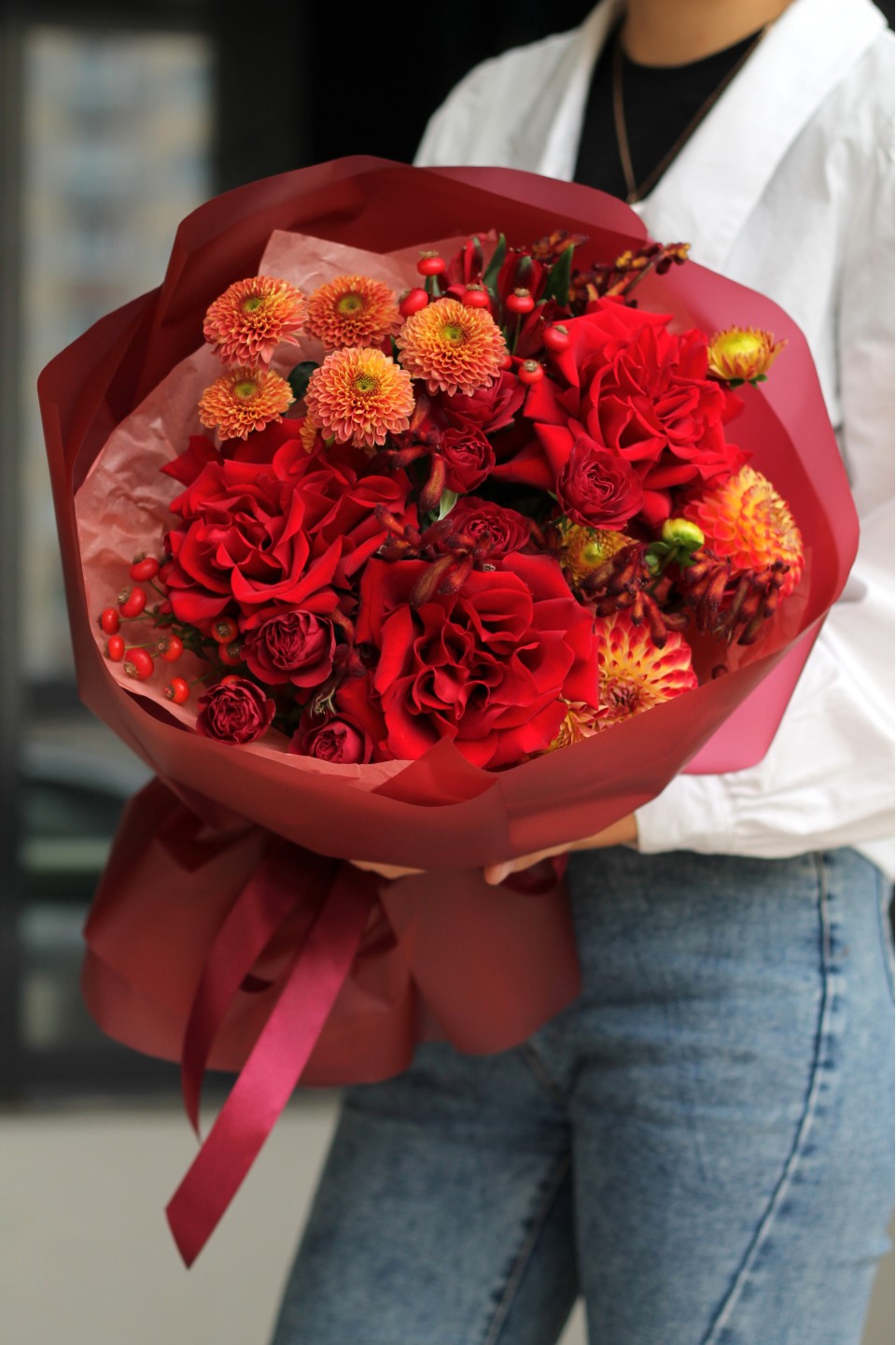 Букет Пламенные Чувства - быстрая доставка в Минске