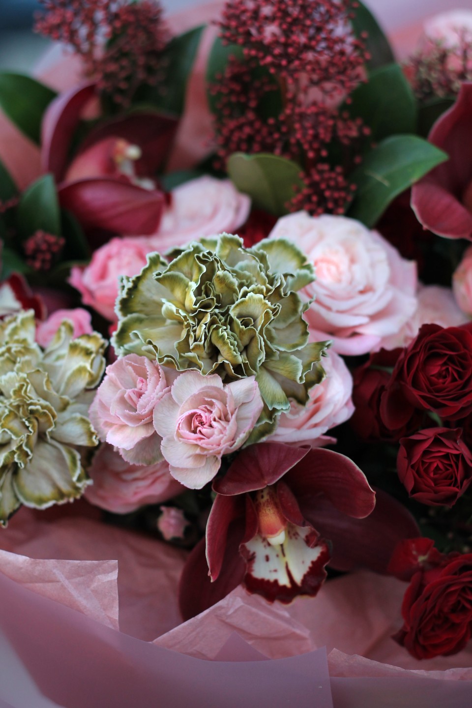 Букет Редалия - с добавлением зелени