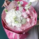 Букет Малиновый пломбир - с добавлением зелени - миниатюра 