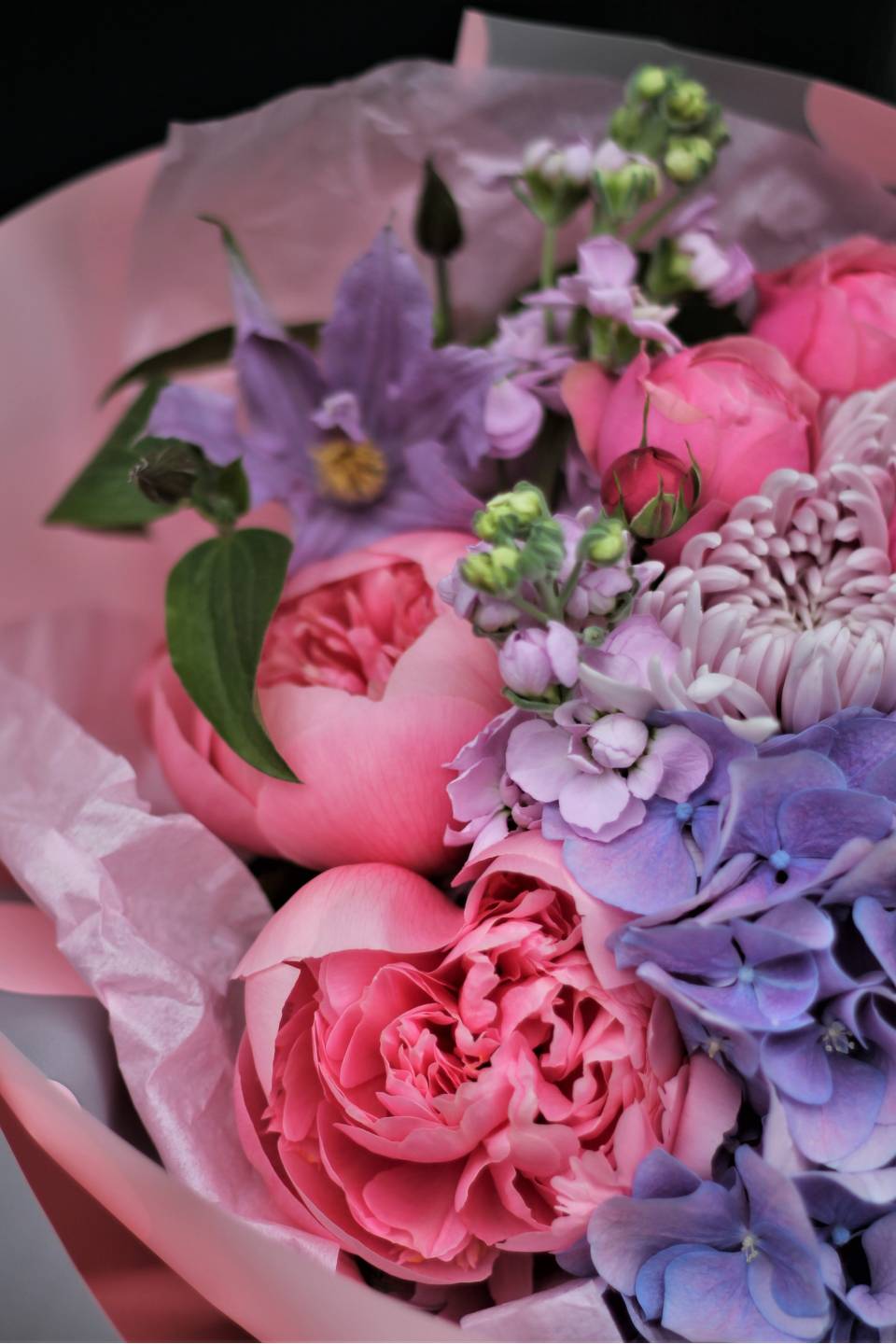 Букет Горошек - с добавлением зелени