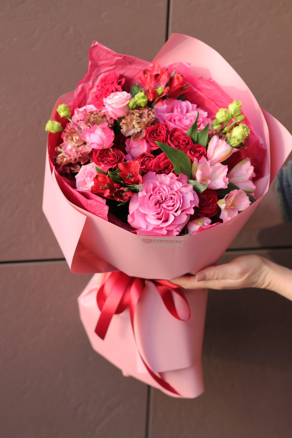 Букет Бархат - с добавлением зелени