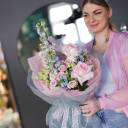 Букет Водная Соната - с добавлением зелени - миниатюра 