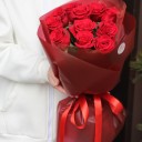 Букет Романтик - с добавлением зелени - миниатюра 