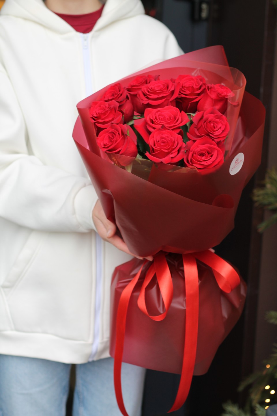 Букет Романтик - с добавлением зелени