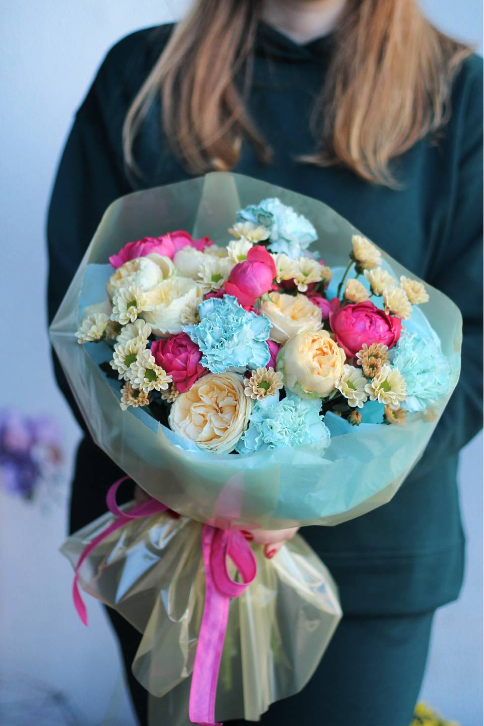 Букет Кальвадос - с добавлением зелени