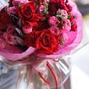 Букет Розелла - с добавлением зелени - миниатюра 