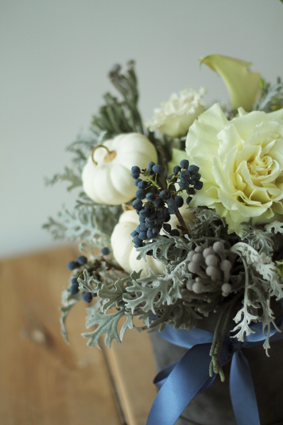 Композиция Морозная осень - с добавлением зелени