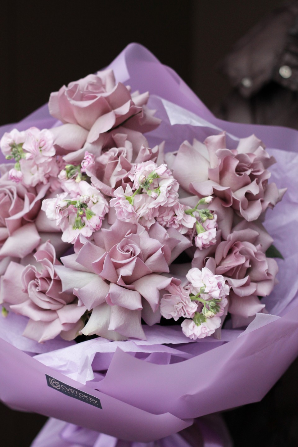 Букет Аманда - с добавлением зелени