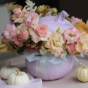 Композиция Нежная тыковка - с добавлением зелени - миниатюра 