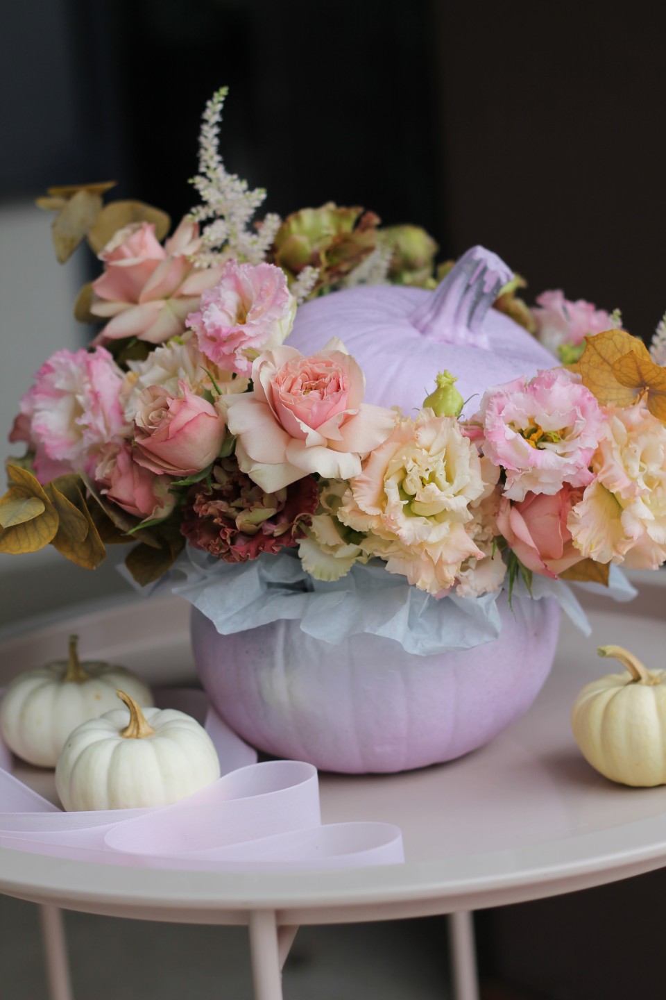 Композиция Нежная тыковка - с добавлением зелени