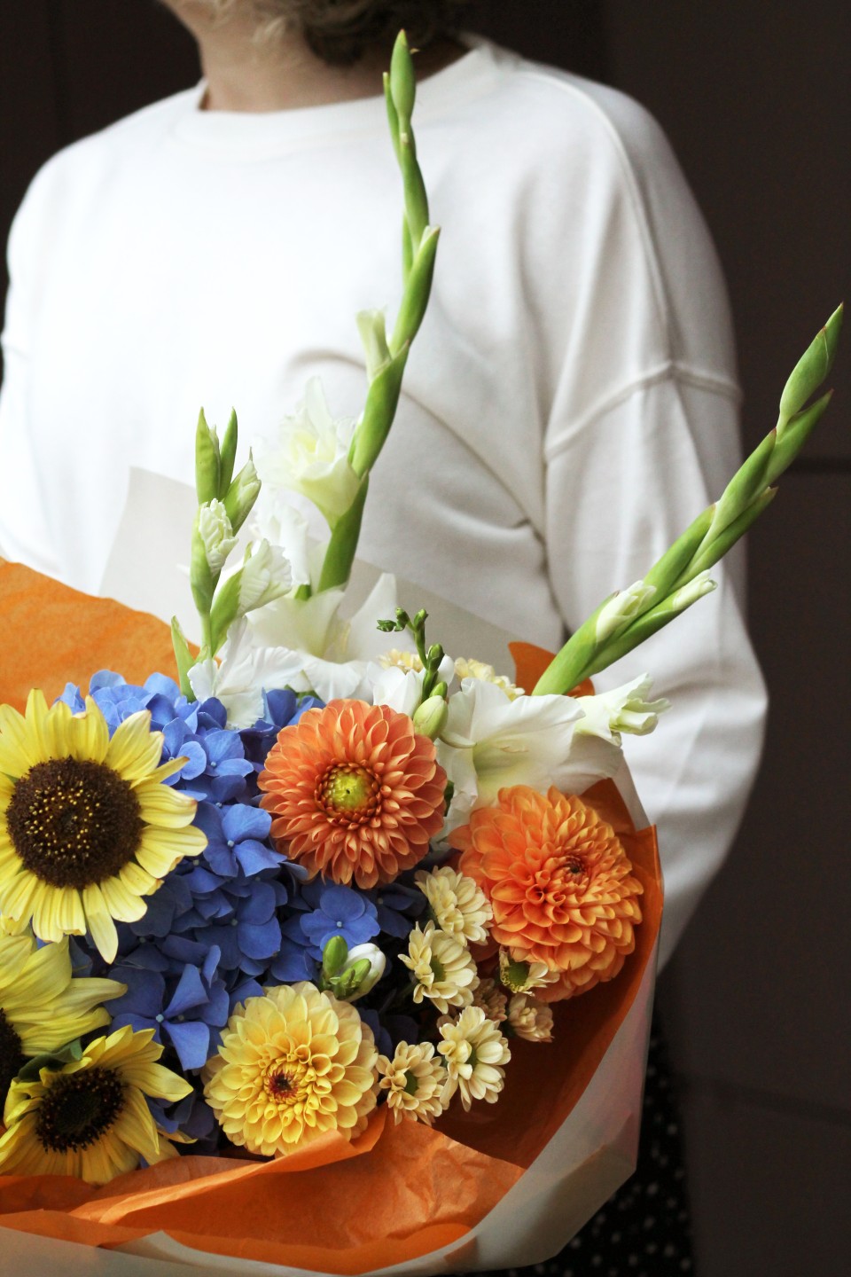 Букет Лимонный пирог - с добавлением зелени