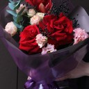 Букет Мадам - с добавлением зелени - миниатюра 