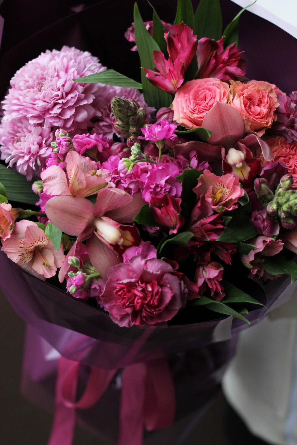 Букет Глинтвейн - с добавлением зелени